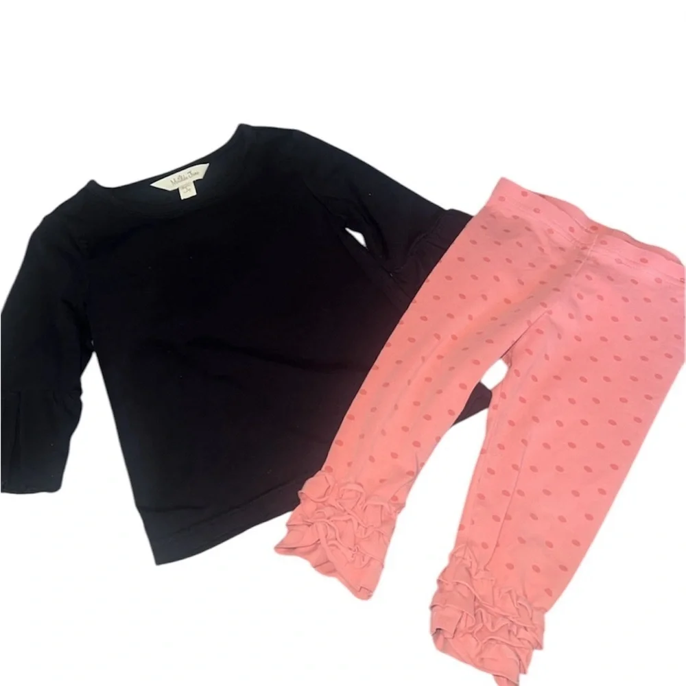 (Matilda Jane Brand) Girls Size 18 Month Ruffle Shirt with Pants